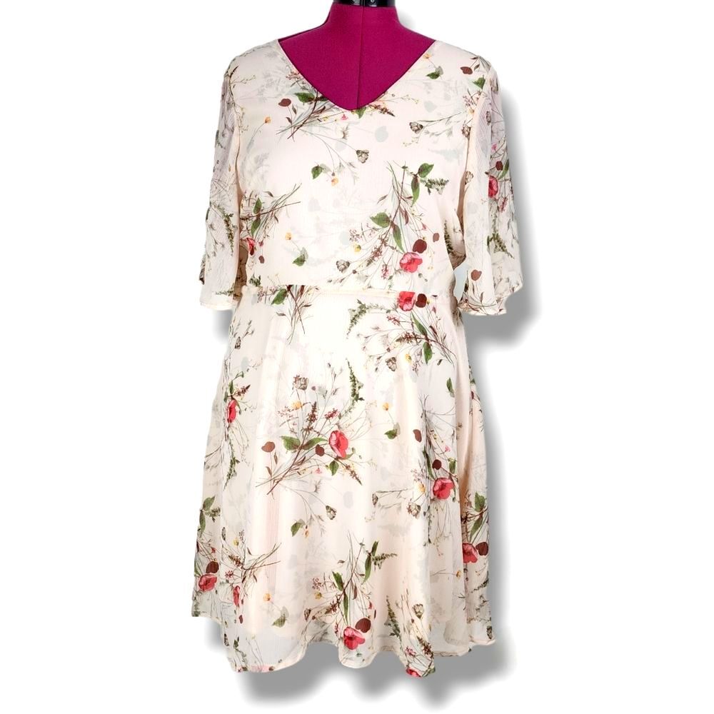 NWT Bobeau Floral Dress Size XL